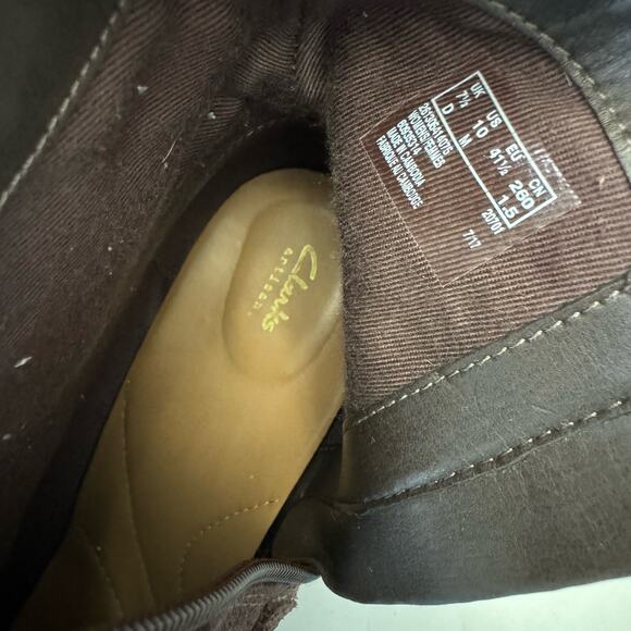 Clarks Artisan Womens Ceara Chloe Buckle Booties Brown Suede Casual size 10 - Picture 4 of 5